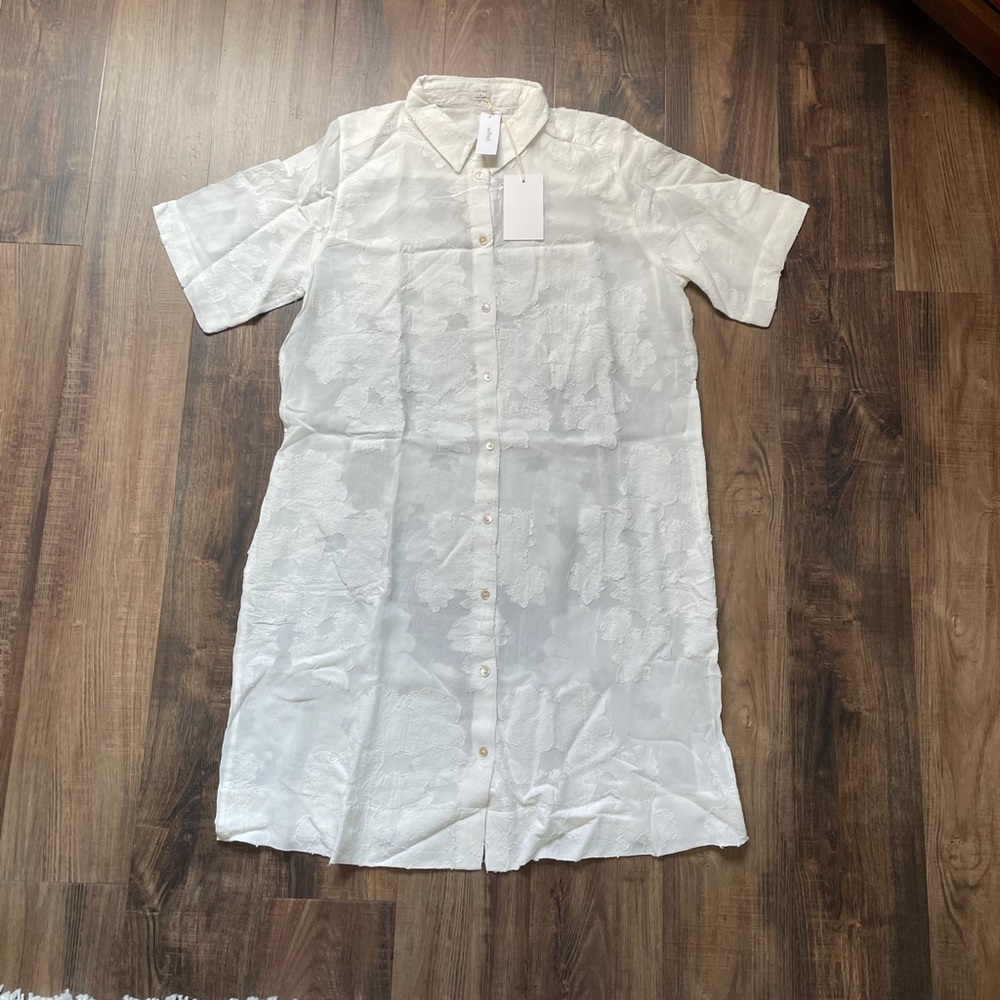 NWT Wilfred White Button Down Dress
